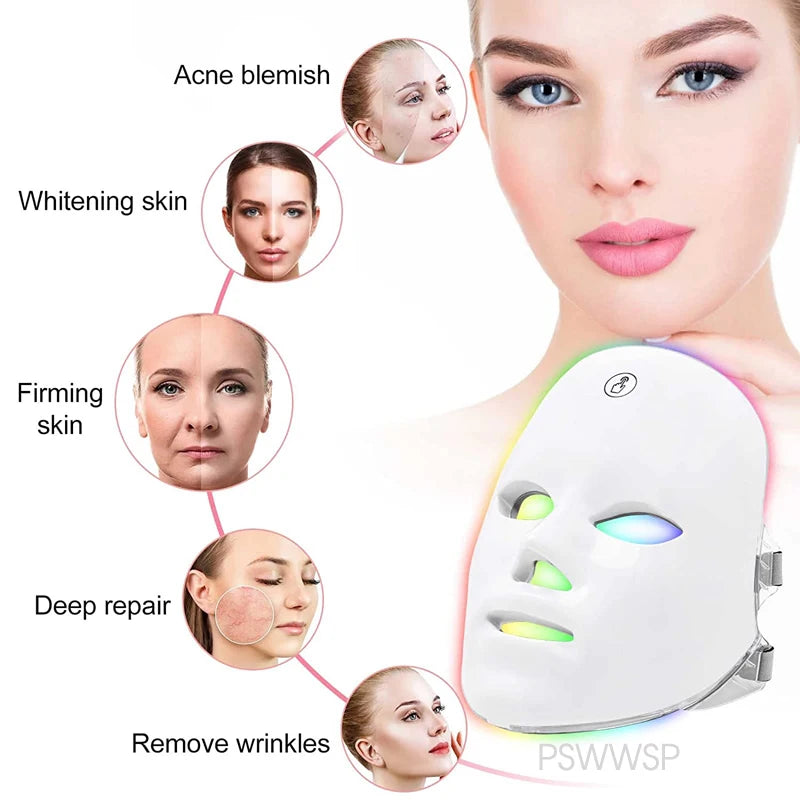 7 Colors LED Facial Mask Photon Therapy