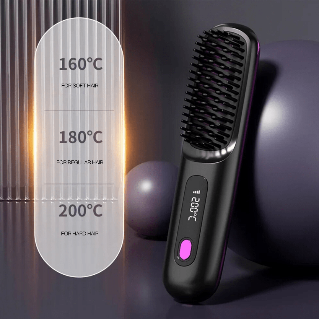 Auria Beauty™ Portable Hair Straightener Brush